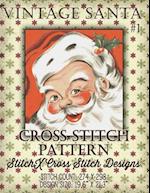 Vintage Santa Cross Stitch Pattern