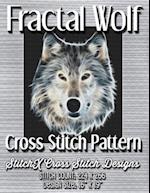 Fractal Wolf Cross Stitch Pattern