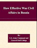 How Effective Was Civil Affairs in Bosnia