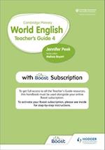 Cambridge Primary World English Teacher's Guide Stage 4 with Boost Subscription