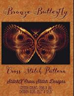 Bronze Butterfly Cross Stitch Pattern