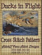 Ducks in Flight Cross Stitch Pattern