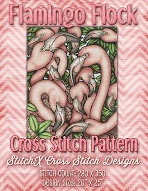 Flamingo Flock Cross Stitch Pattern