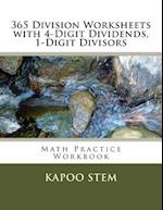 365 Division Worksheets with 4-Digit Dividends, 1-Digit Divisors