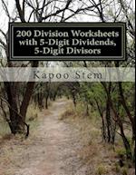 200 Division Worksheets with 5-Digit Dividends, 5-Digit Divisors