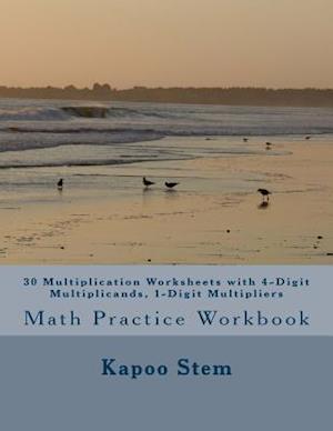 30 Multiplication Worksheets with 4-Digit Multiplicands, 1-Digit Multipliers