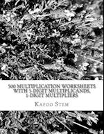 500 Multiplication Worksheets with 5-Digit Multiplicands, 1-Digit Multipliers