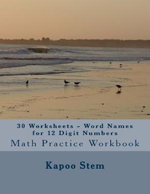 30 Worksheets - Word Names for 12 Digit Numbers