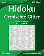Hidoku Gemischte Gitter - Leicht Bis Schwer - Band 1 - 156 Rätsel
