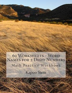 60 Worksheets - Word Names for 2 Digit Numbers