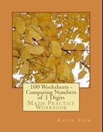 100 Worksheets - Comparing Numbers of 1 Digits