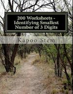 200 Worksheets - Identifying Smallest Number of 3 Digits