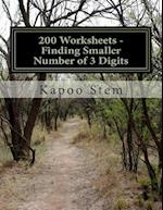 200 Worksheets - Finding Smaller Number of 3 Digits