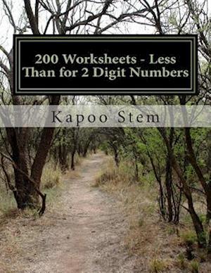 200 Worksheets - Less Than for 2 Digit Numbers