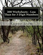 200 Worksheets - Less Than for 3 Digit Numbers