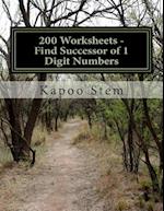 200 Worksheets - Find Successor of 1 Digit Numbers