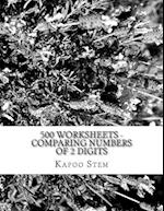 500 Worksheets - Comparing Numbers of 2 Digits