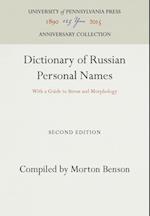 Dictionary of Russian Personal Names