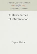 Milton's Burden of Interpretation