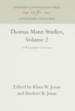 Thomas Mann Studies, Volume 2
