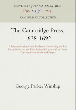 Cambridge Press, 1638-1692