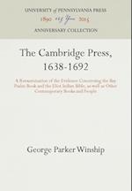 Cambridge Press, 1638-1692