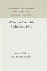 Wharton Assembly Addresses, 1936