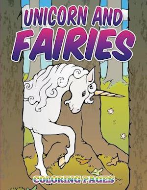 Unicorn and Fairies Coloring Pages