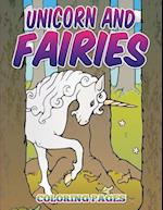 Unicorn and Fairies Coloring Pages