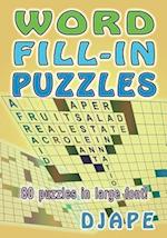 Word Fill-In Puzzles: 80 puzzles in large font! 