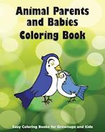 Animal Parents and Babies Coloring Book
