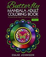 Butterfly Mandala Adult Coloring Book Vol 4