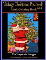 Vintage Christmas Postcards Vol. 2 Adult Coloring Book