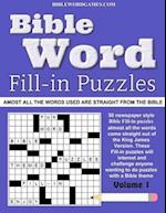 Bible Word Fill-In Puzzles Vol.1