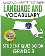 Massachusetts Test Prep Language & Vocabulary Student Quiz Book Grade 3