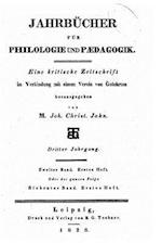 Jahrbücher Für Philologie Und Paedagogik