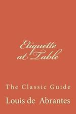 Etiquette at Table