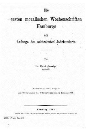 Die Ersten Moralischen Wochenschriften Hamburgs