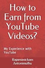 How to Earn from Youtube Videos?