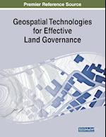 Geospatial Technologies for Effective Land Governance 