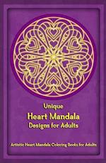 Unique Heart Mandala Designs for Adults