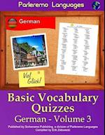 Parleremo Languages Basic Vocabulary Quizzes German - Volume 3