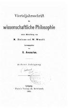 Vierteljahrsschrift Für Wissenschaftliche Philosophie