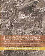 Delaware HVACR License Exam Review Questions and Answers 2016/17 Edition: A Self-Practice Exercise Book focusing on HVAC code compliance 