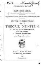 Les Idées Nouvelles Sur La Structure de l'Univers, Exposé Élémentaire de la Théorie d'Einstein