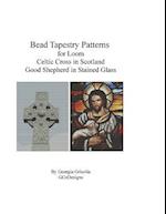 Bead Tapestry Patterns for Loom Celtic Cross and Good Shepherd in Stained Glass