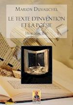 Le Texte d'Invention Et La Poésie