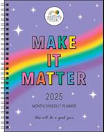 Positively Present 12-Month 2025 Monthly/Weekly Planner Calendar