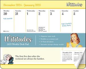 Wititudes 2025 Weekly Desk Pad Calendar