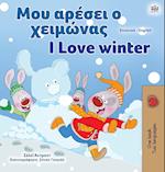 I Love Winter (Greek English Bilingual Book for Kids)